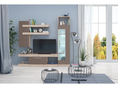 Σύνθετο Alania (δρυς εlegance/ dark cappuccino)